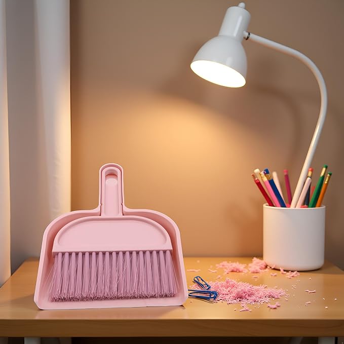 Plastic Mini Broom and Dustpan, Mini Cleaning Brush - Image 6
