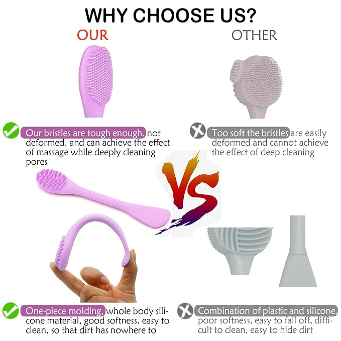 Silicone Facial Mask Applicator Face Masks Skincare Brush Facial Scrubber - Image 3