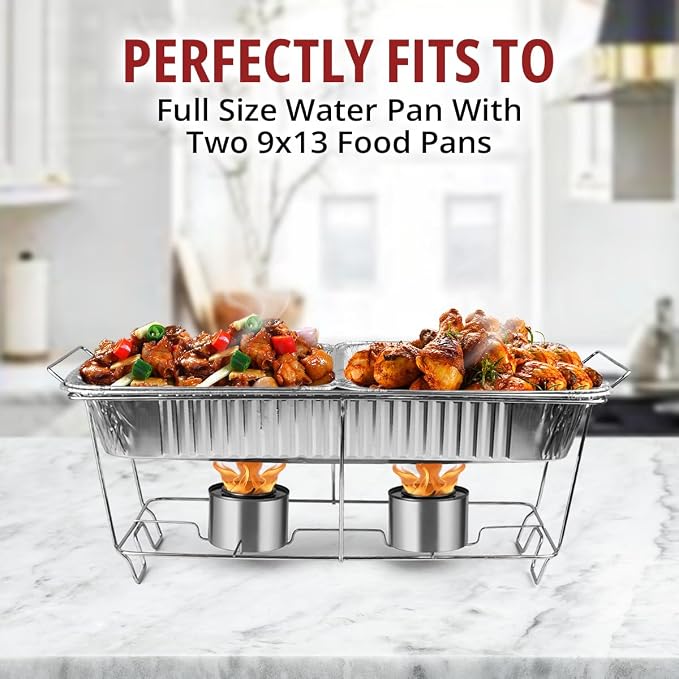 12 Pack Chafing Wire Rack Buffet Stand Chrome Frame - Image 5