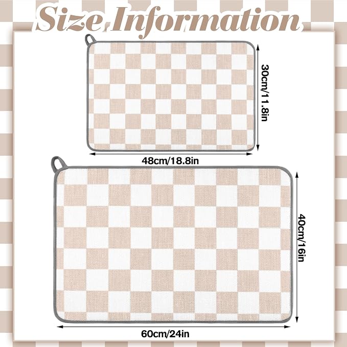 Zonon Checkered Dish Drying Mat - Image 4