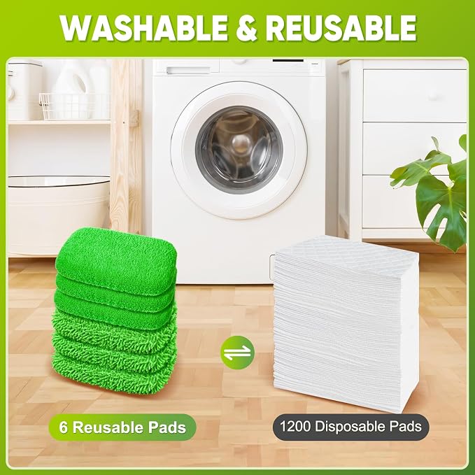 6-Pack Reusable Microfiber Mop Pads Compatible - Image 5