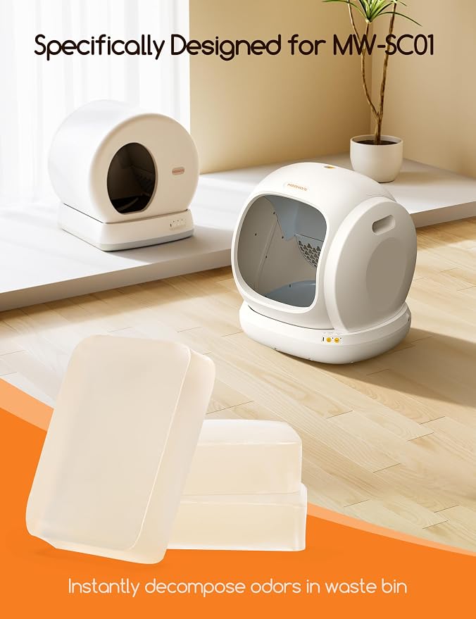 MeoWant Pet Odor Eliminator, Automatic Cat Litter Box Odor Deodorant Gel Only - Image 6
