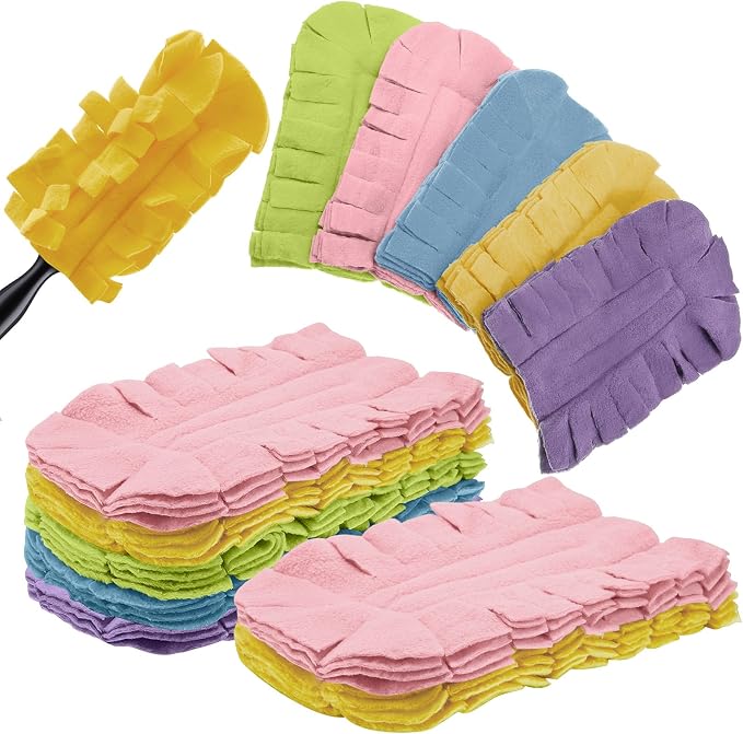 Zubebe 12 Pcs Duster Refill Reusable Fleece Duster Refills Feather Flat Dusters by Zubebe