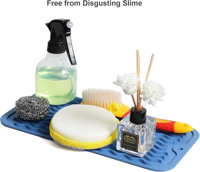 ZLR Silicone Dish Drying Mat for Kitchen Counter, Eco-Friendly Fast Dry Dish Mat - Image 9