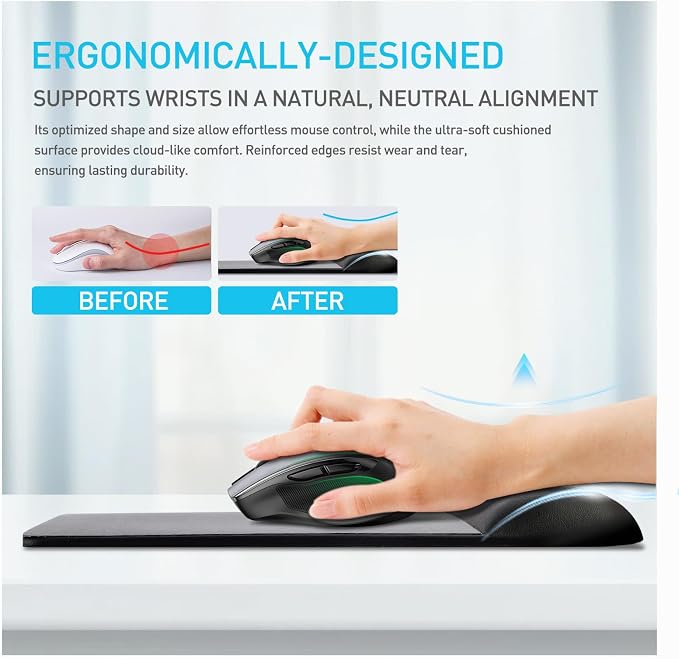 univo colors Design-Wave Wrist Rest Mouce Pad, PE Mouse Sliding - Image 2