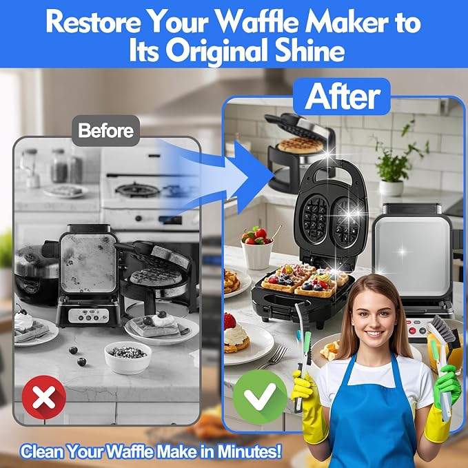 XANGNIER 6 Pcs Waffle Makers Clean Brush Kit - Image 4