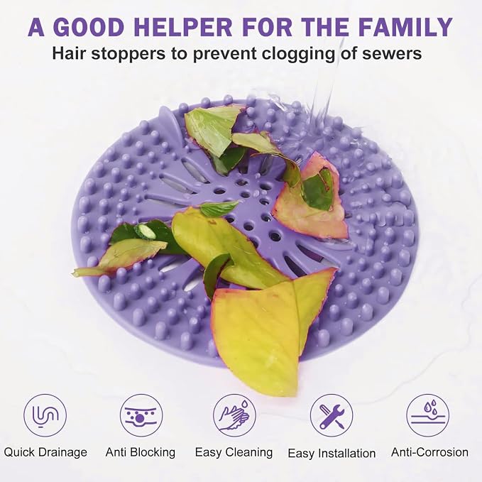 Gotega Bathroom Sink Drain Strainers, Hair Catcher Shower Drain Covers Protector - Image 6