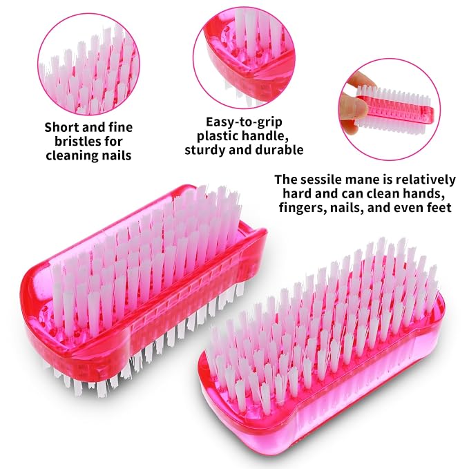Nail Cleaning Brushes, Double Sided Nail Clean Up Brush - Image 3