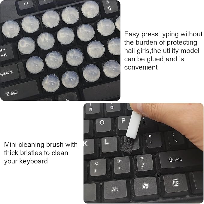 72 Pcs Raised Keyboard Sticker for Long Nails, - Image 3