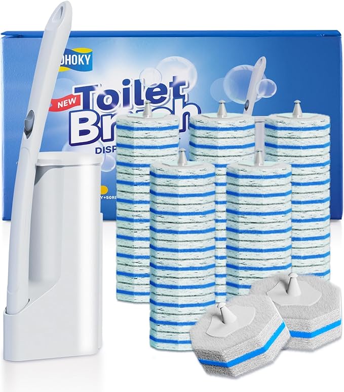Disposable Toilet Brush Cleaning System by Home