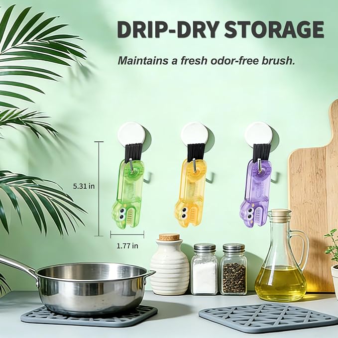 3 in 1 Cup Lid Gap Cleaning Brush Set, Cup Lid Gap Bottle Cleaner Home Kitchen - Image 3