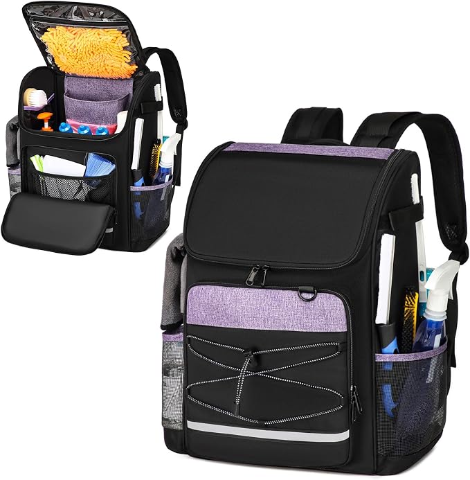 Cleaning Bags, Large Cleaning Supply Caddy by RUCYEN