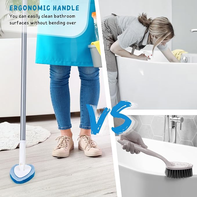 Shower Scrubber, Bathroom Tub and Tile Cleaner Brush - Image 7