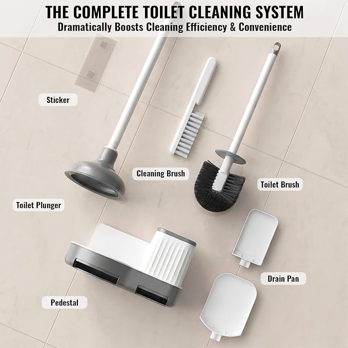 3-in-1 Toilet Brush and Plunger Set - Image 6