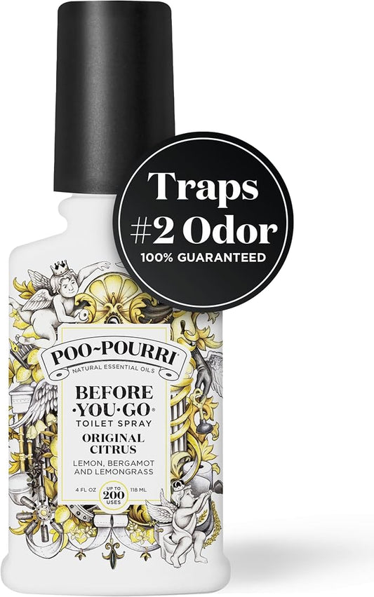 Poo-Pourri Before-You-Go Toilet Spray, Original Citrus, 4 Fl Oz, Bathroom Odor - Image 2