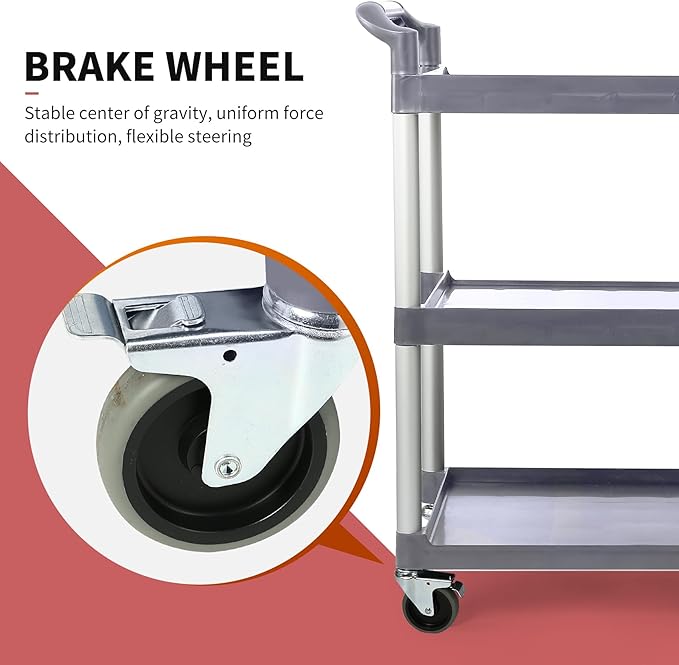 3-Tier Utility Rolling Cart - Image 5