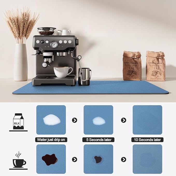 Dish Drying Mat for Kitchen Counter | Coffee Bar Mat for Countertops | Heat - Image 4