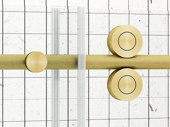 Sunrosa Frameless Shower Door, 44-48" W x 76" H Sliding Shower Door - Image 2
