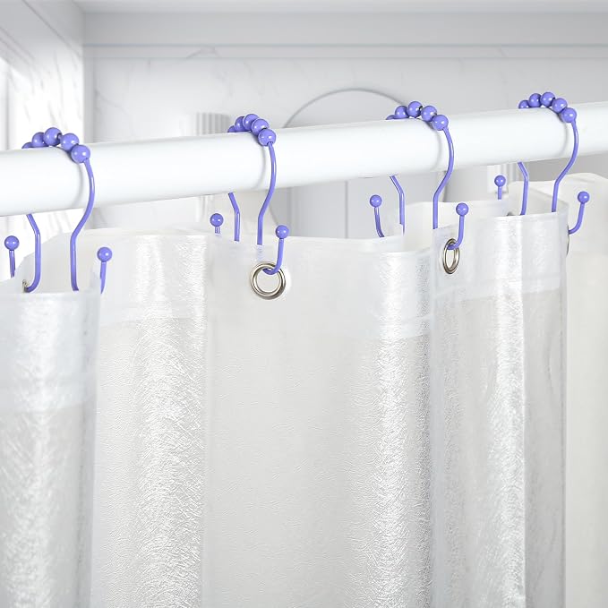 Goowin Shower Curtain Hooks, Stainless Steel Shower Curtain Hangers, Double - Image 6