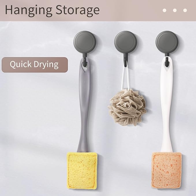 ARCLIBER Dish Brush Refill 5 Pcs Sponge Refills Fits Hook and Loop Handles - Image 2