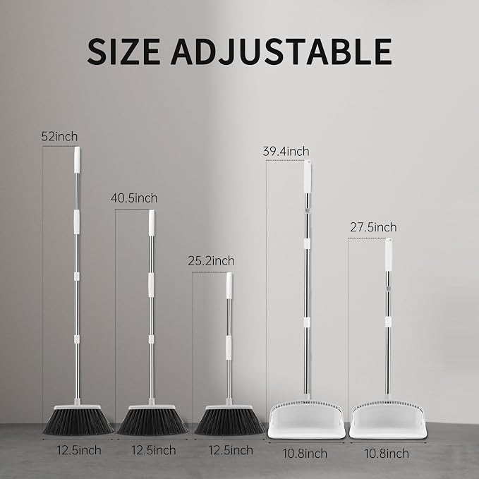 Broom with Dustpan Combo Set, Hand Broom and Dustpan Set - Image 2