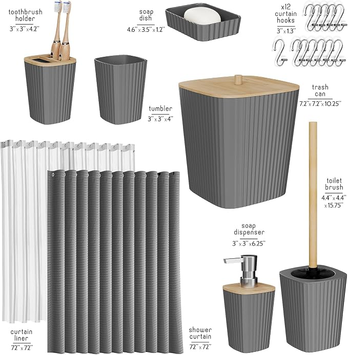 Clara Clark Bathroom Accessories Set - Image 2