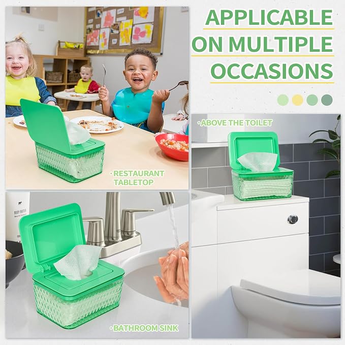 Wipes Dispenser, One-Handed Operation Wipe Holder - Image 6