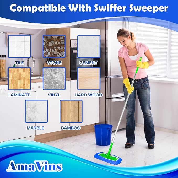 5 Pack Reusable Microfiber Mop Pads Compatible - Image 7