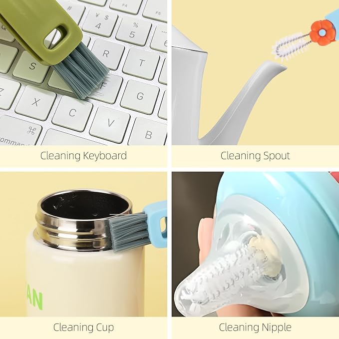9 Pcs 3 in 1 Cup Lid Cleaning Brush, Cup Lid Gap Cleaner - Image 6