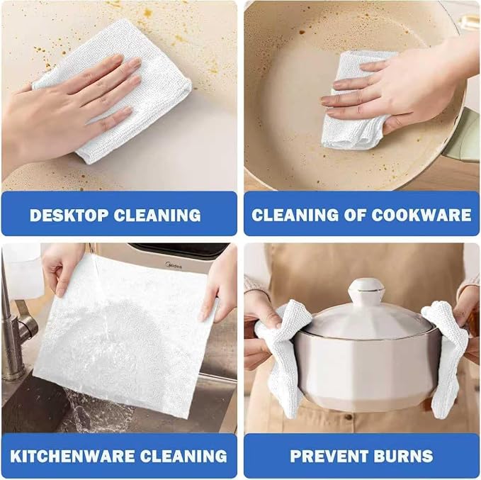 55 Pack Microfiber Cleaning Cloth Roll, Tear Away Reusable Towels, Ultra - Image 4