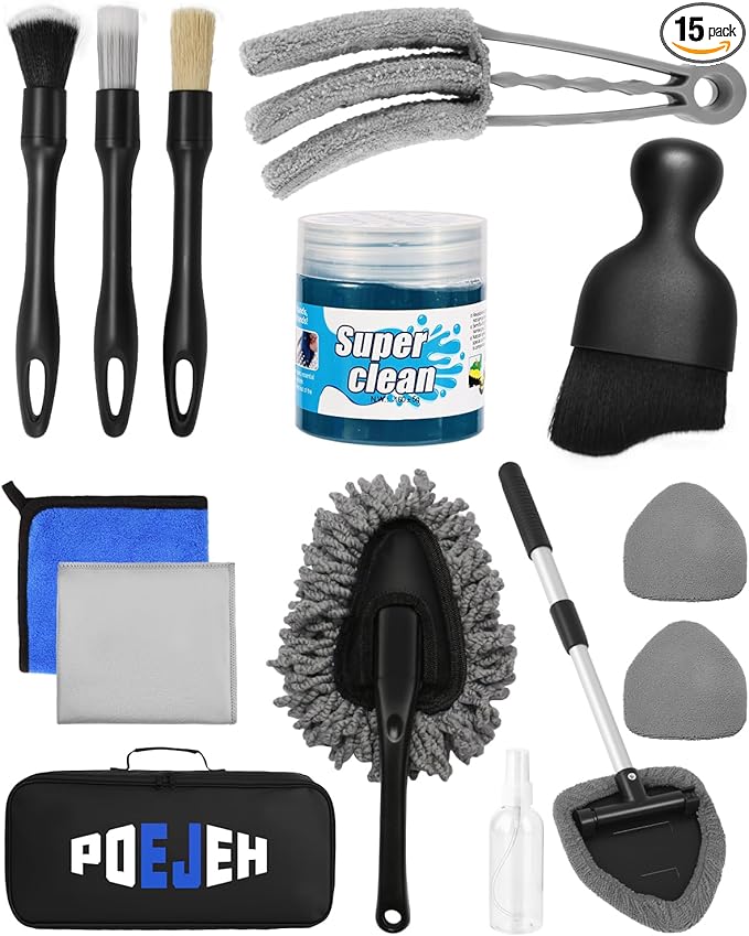 15-Piece Car Interior & Glass Cleaning Kit by Unknown