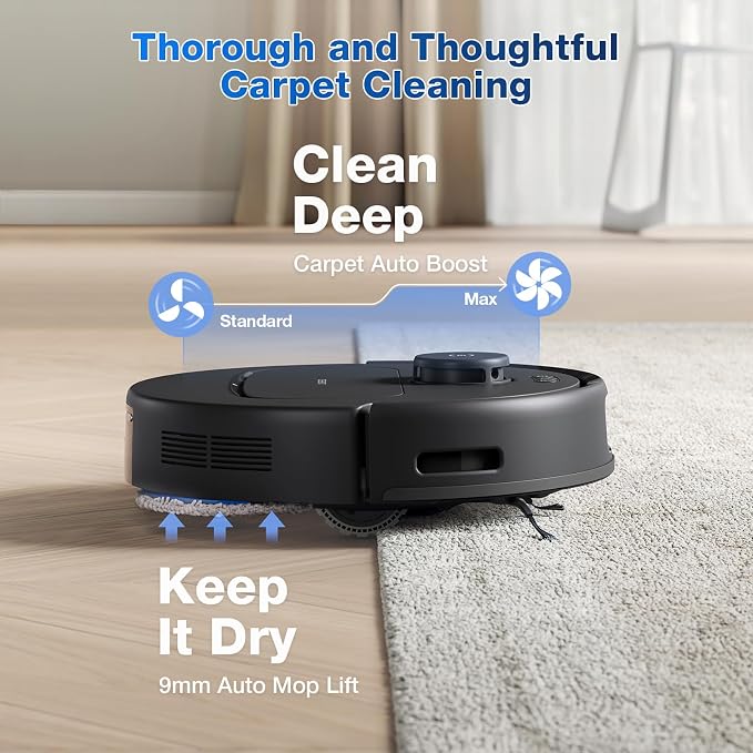 ECOVACS DEEBOT N30 PRO OMNI Robot Vacuum and Mop, 10000Pa Suction, TruEdge - Image 5