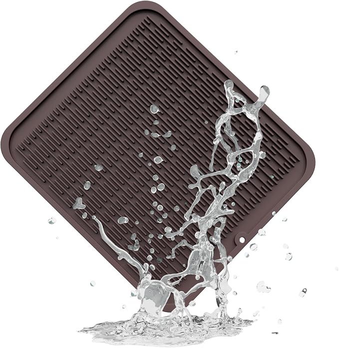 ZLR Silicone Dish Drying Mat for Kitchen Counter, Eco-Friendly Fast Dry Dish Mat by ZLR