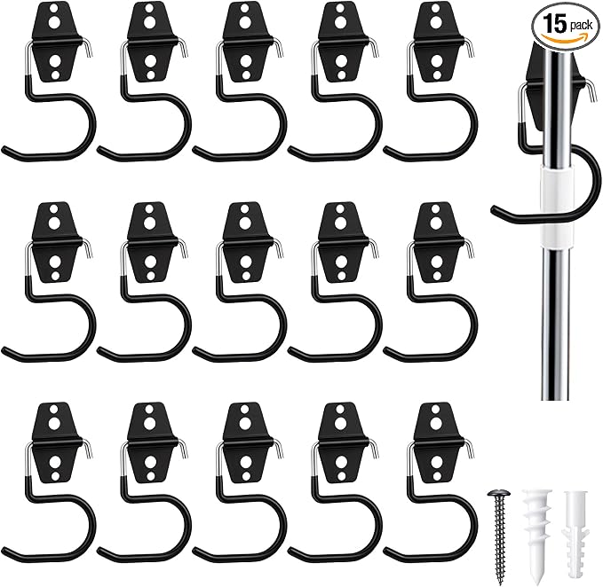 15 Pack Broom Holder Wall Mount by Unknown