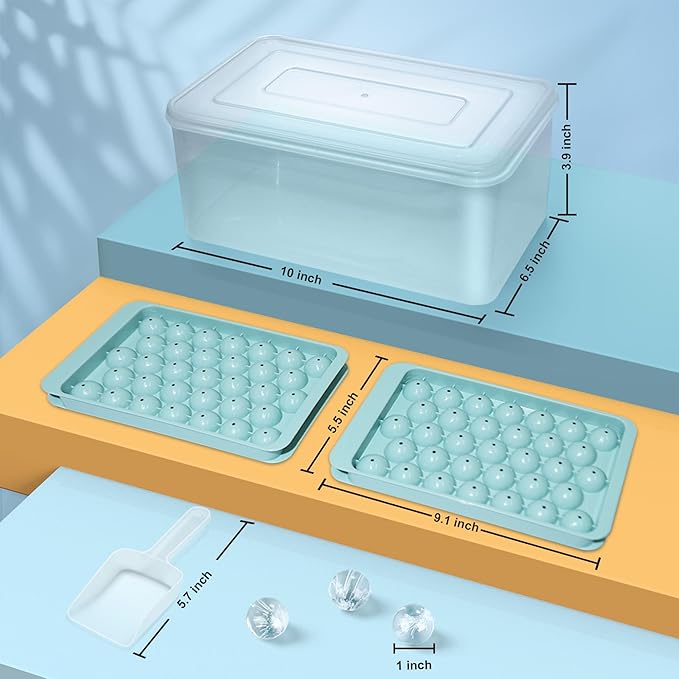 WIBIMEN Ice Cube Tray with Lid and Bin - Image 7