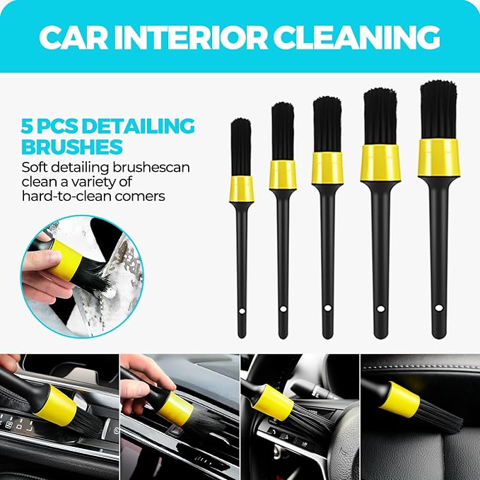 30Pcs Car Detailing Kit, Car Wash Cleaning Kit, Auto Detailing Drill Brush Set - Image 6