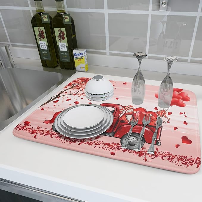Valentine's Day Dish Drying Mats - Image 6