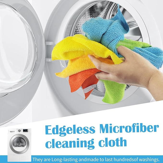 Microfiber Cleaning Cloth, 50 Pack Cleaning Rags - Image 7