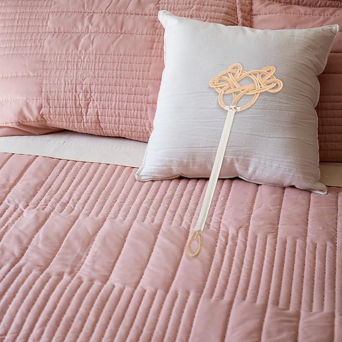 PRETYZOOM Rattan Long Handle Bed Duster Quilt Dust Cleaner Dusting Brush - Image 4