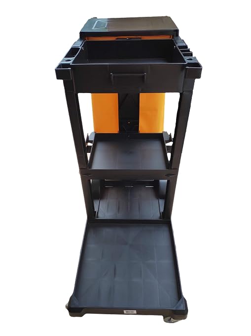 Simpli-Magic Janitorial Cart, 330 lbs Capacity – 3-Shelf Commercial - Image 3