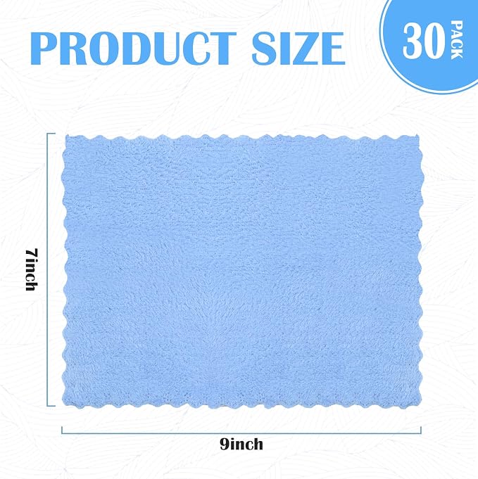 30 Pack Kitchen Dishcloths, Super Absorbent Coral Fleece Cleaning Cloths - Image 2