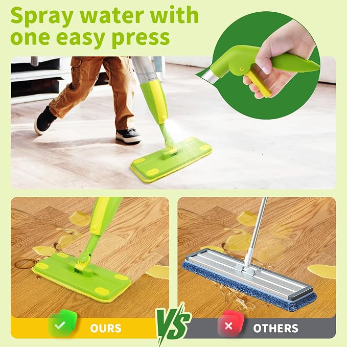Kids Spray Mop, Toddler Mop Cleaning Set, Real Working Mini Mop & Kids Broom - Image 3