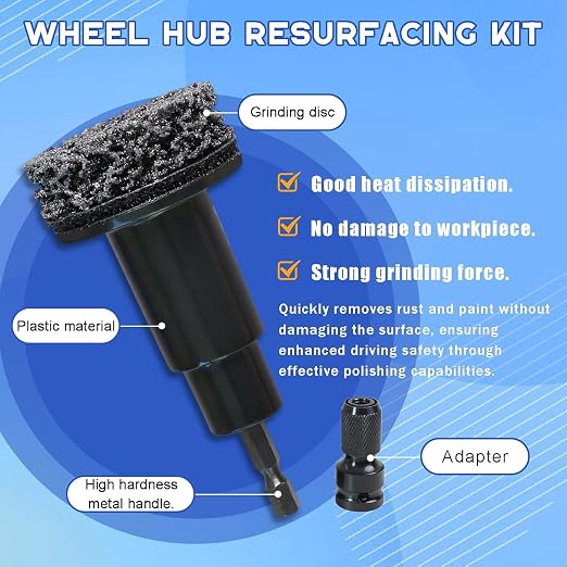 Inner Rim Cleaner & Wheel Hub Rust Removal Tool, Drill Attachment - Image 4