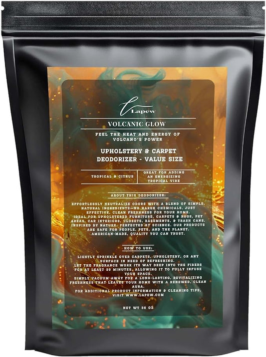 Volcanic Glow Carpet Freshener Powder Refill 36 oz | Powerful Odor Eliminator by Lapew