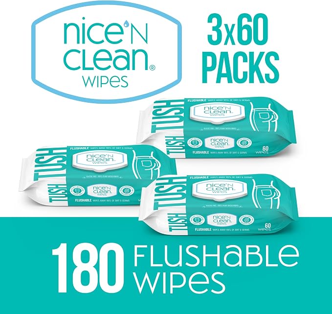 Nice 'N Clean Adult Flushable Wipes | Personal Cleansing Wipes Made from - Image 11