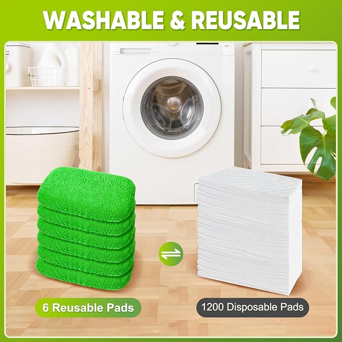 6-Pack Reusable Mop Pads Compatible - Image 5