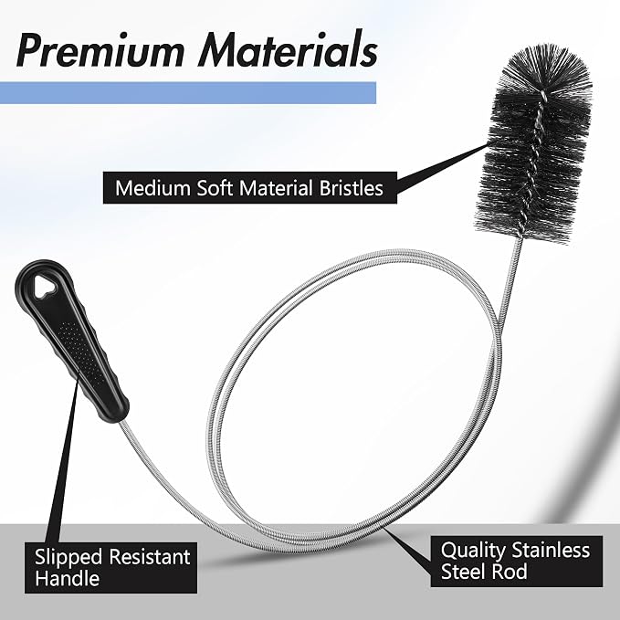 3 Pcs Condensate Trap Flexible Drain Brush, 48 Inch AC Drain Line Cleaning Brush - Image 3