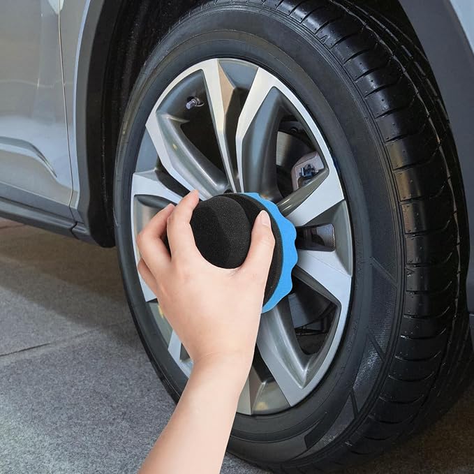 2 Pack Large Tire Shine Applicator Pad, Tire Hex Grip Applicator, Tire Shine - Image 6