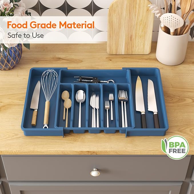 Lifewit Silverware Drawer Organizer, Expandable Utensil Tray - Image 6