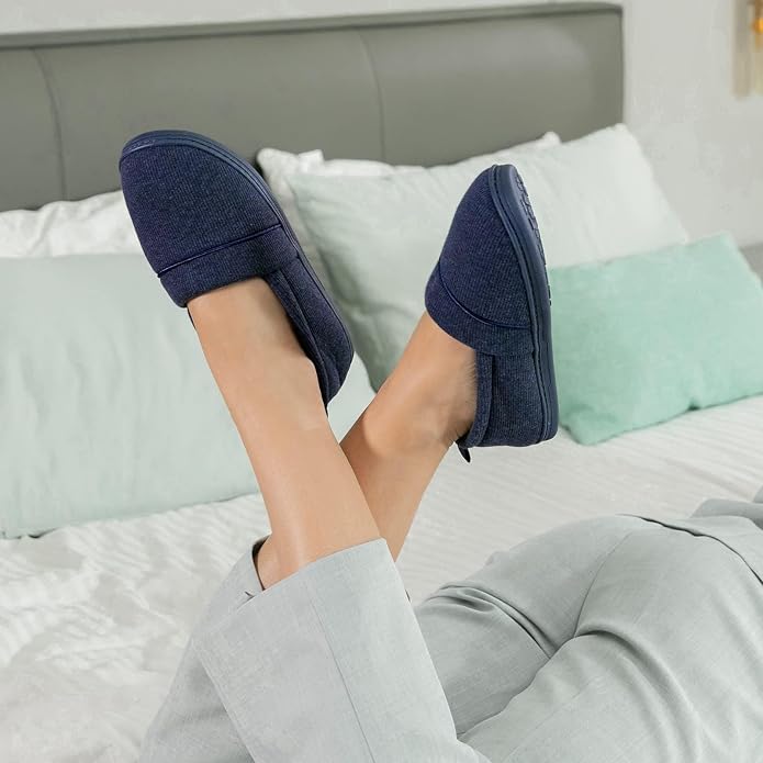 HomeTop Women's Comfy Loafer Slippers Lightweight Memory Foam Non-slip Indoor - Image 2